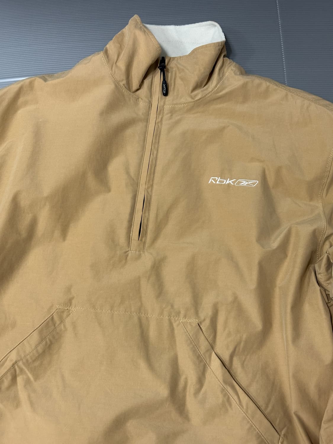 리복 리버시블 반집업 후리스 바람막이 자켓 M 상품이미지2