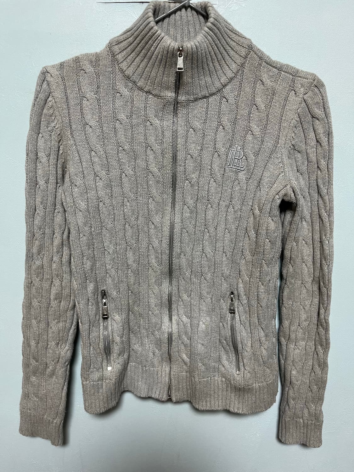 랄프로렌 꽈배기 니트 집업 상품이미지1