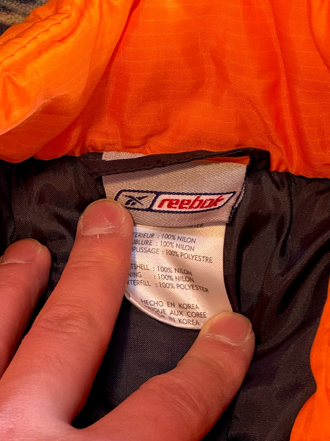 90s 올드스쿨 리복 NFL 시카고 베어스 립스탑 나일론 패딩자켓 상품이미지5