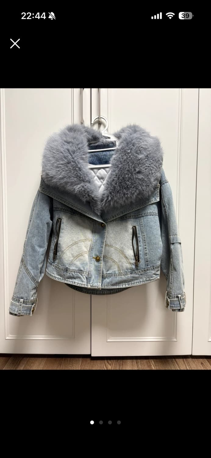 데님 퍼 자켓 누빔안감 상품이미지1