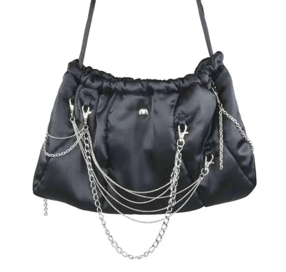 탠스댄스 물만두 체인 숄더백 크로스백 파히섬 블랙 상품이미지1