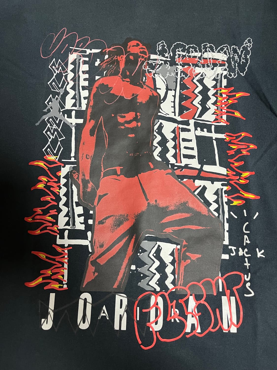 [M] 조던 트래비스 스캇 MJ 2 반팔 티셔츠 블랙 상품이미지4