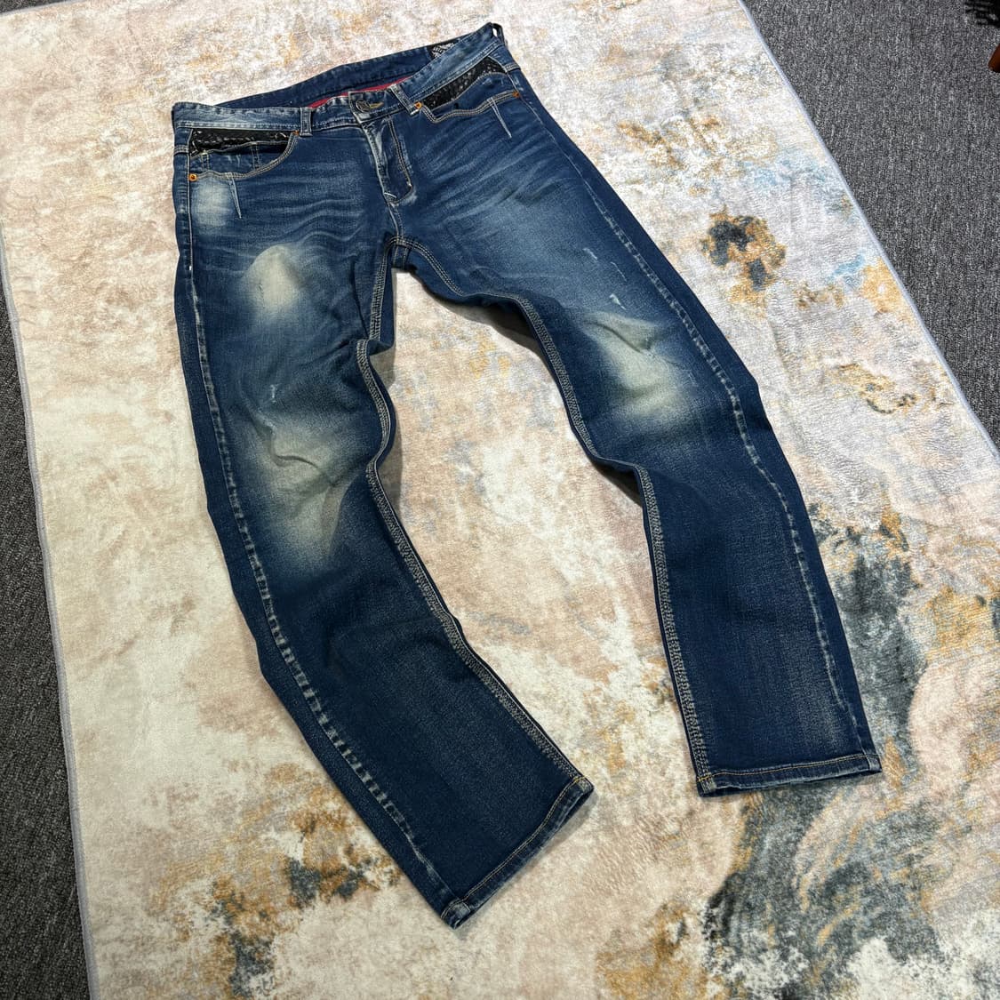 Green banana USA빈티지 자수 데님 팬츠 상품이미지2