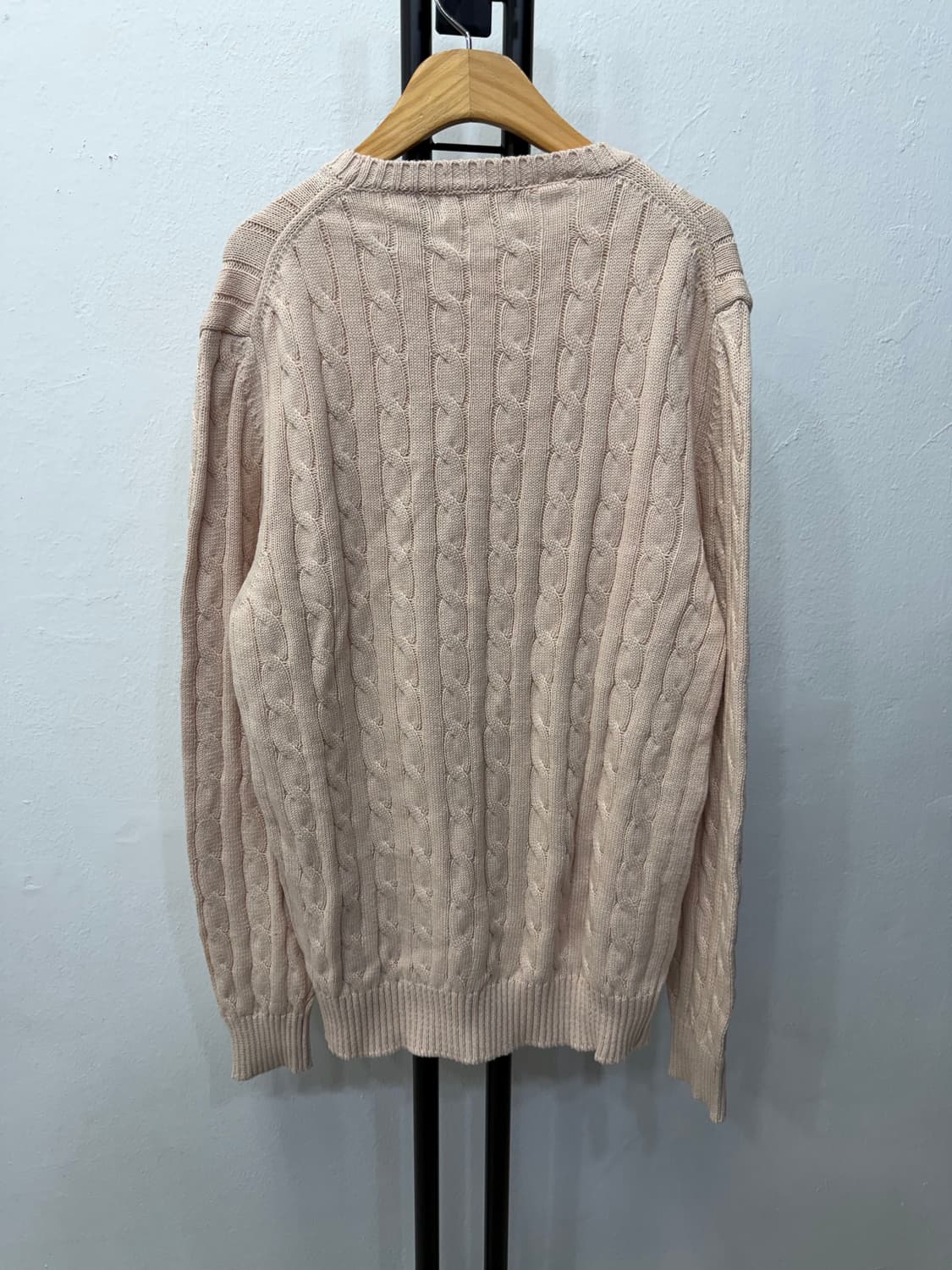 정품) 폴로랄프로렌 남성 케이블 니트 스웨터 L 상품이미지4