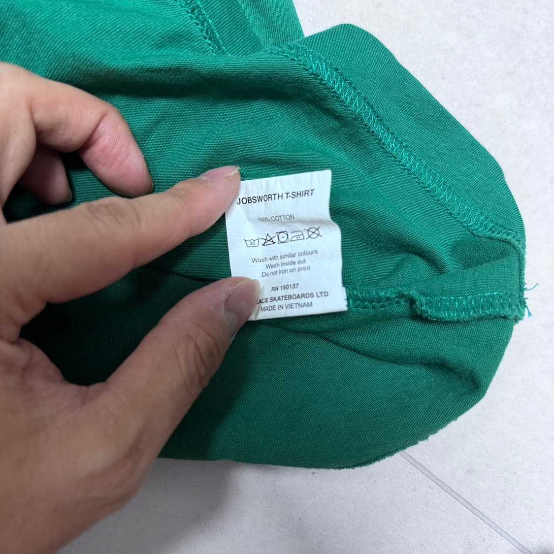 (중고/xl) Palace jobsworth 티셔츠 그린색상 상품이미지5