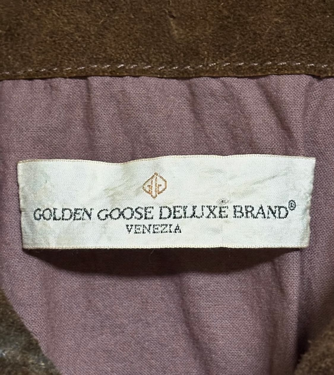 골든구스 브라운 오일워싱 스웨이드 자켓S 상품이미지4