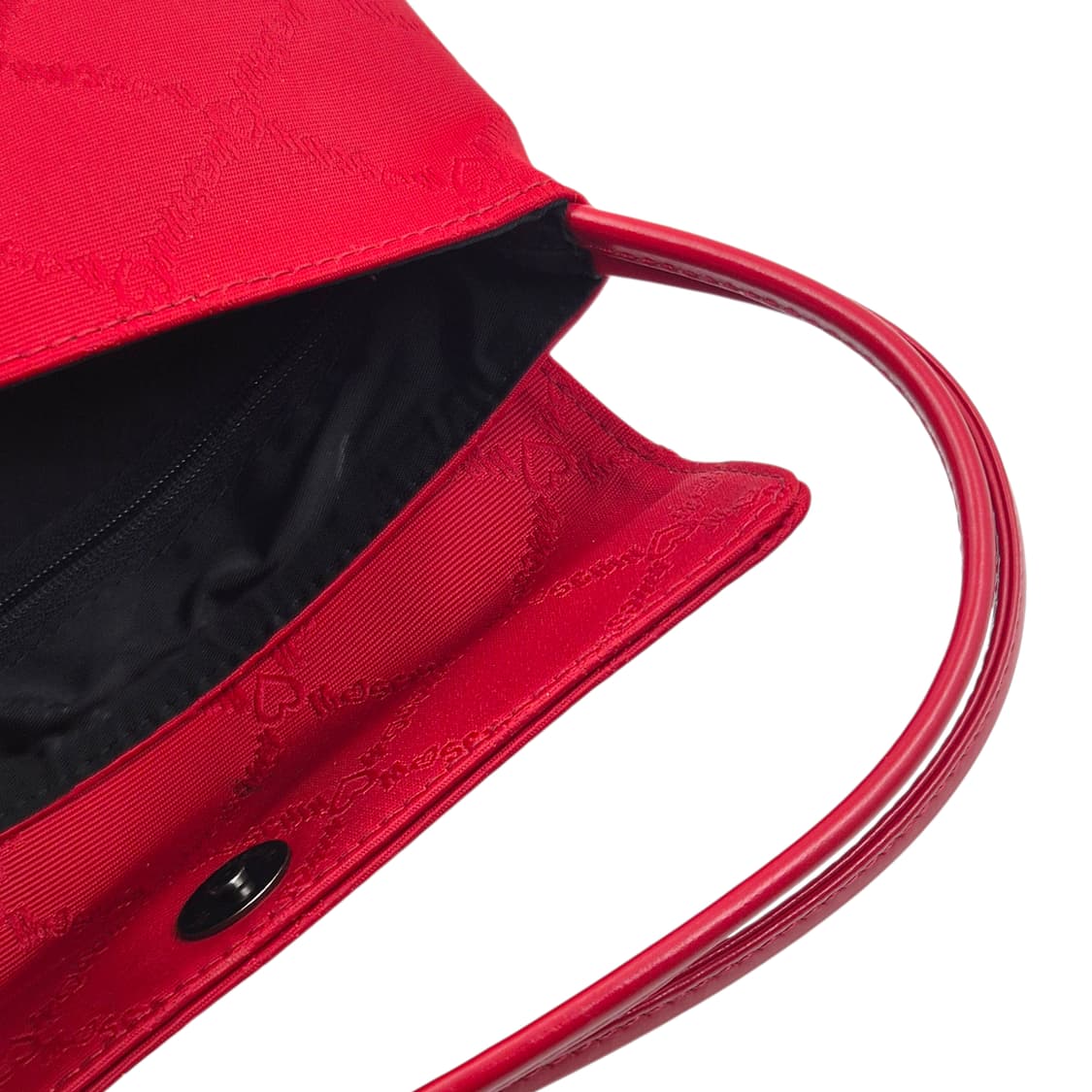 00s 러브 모스키노 나일론 레더 하트 핸드백 상품이미지5