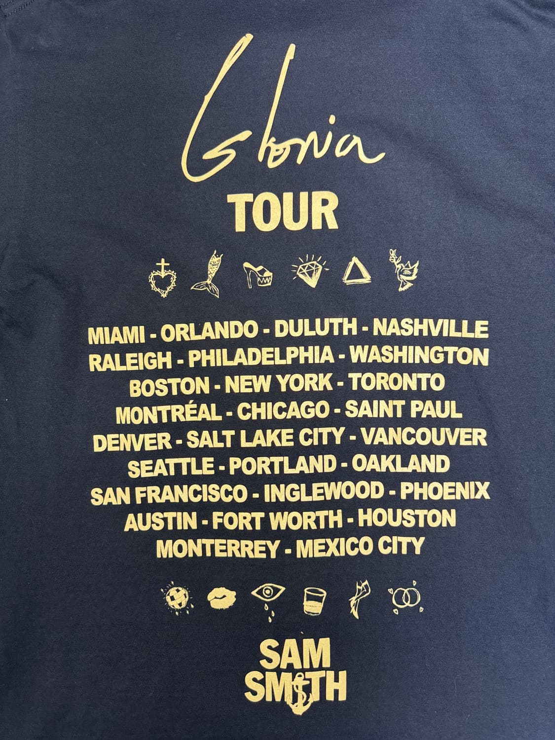 빈티지 샘스미스 SAM SMITH GLORIA TOUR 티셔츠 M 상품이미지5