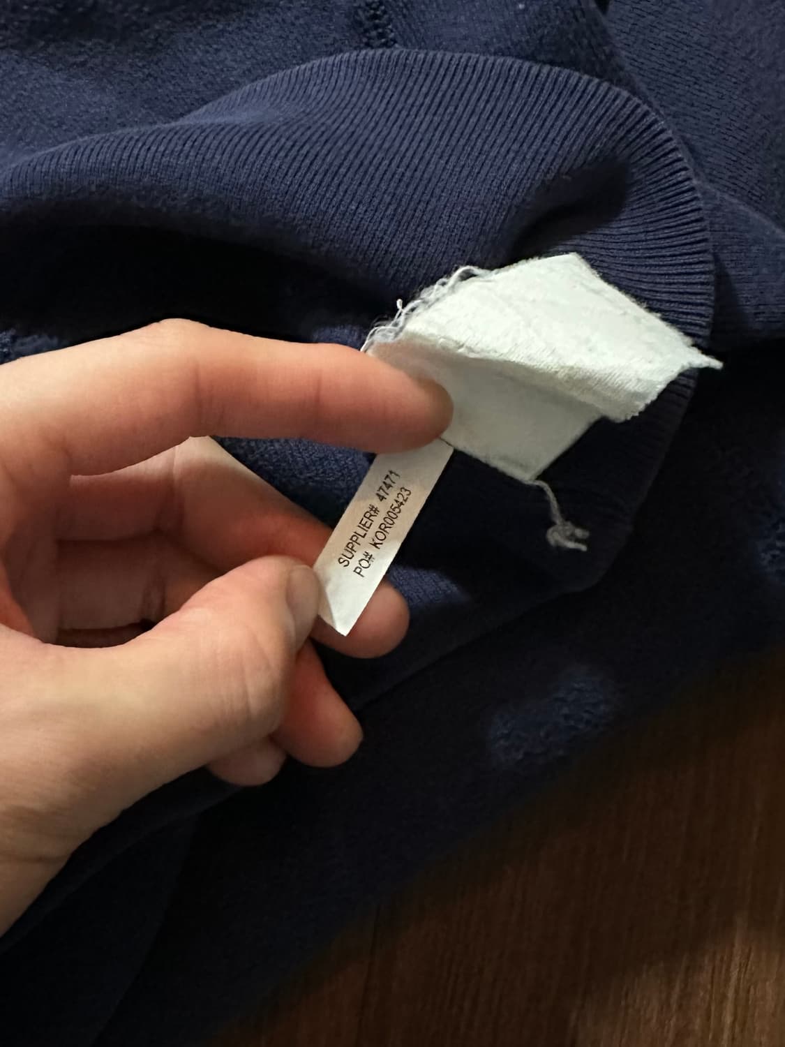 대장급 (주)두산 폴로 랄프로렌 00s 빅포니로고 네이비 써멀 후드티  상품이미지8