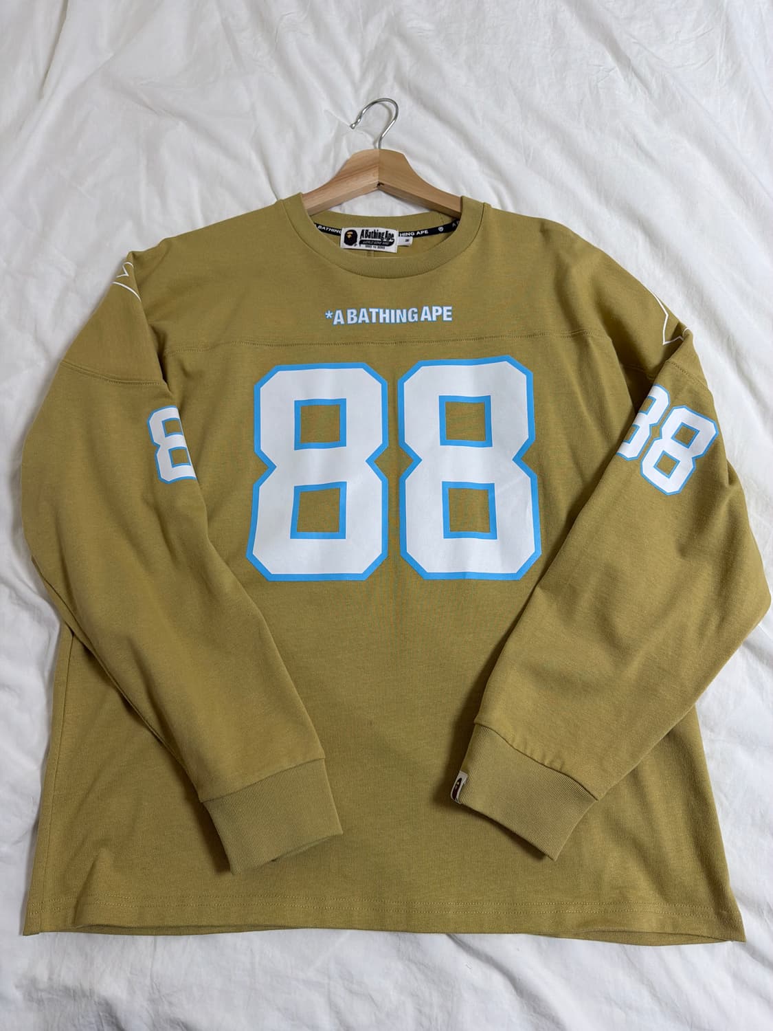 Bape 베이프 88번 롱슬리브 티셔츠 카키 상품이미지1