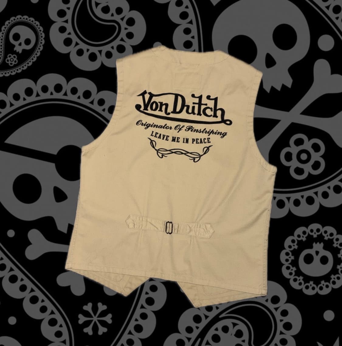 빈티지 y2k Von dutch 본더치 베이지 조끼 베스트 vest 상품이미지2