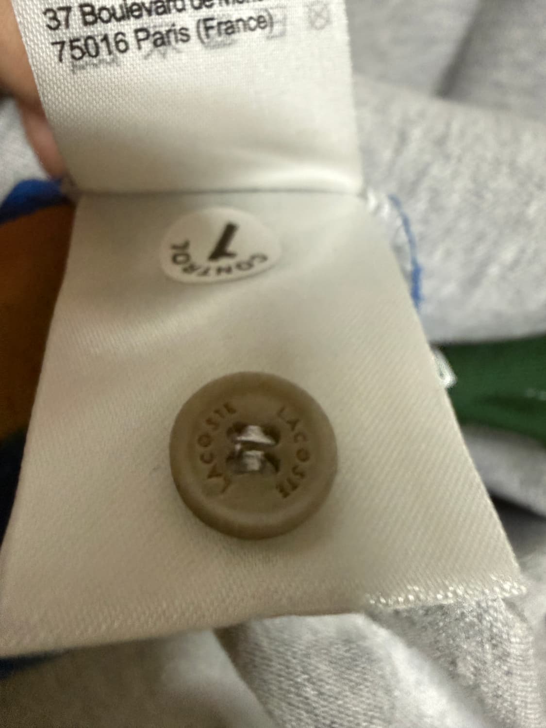 라코스테 컬러블록 반팔 카라티 그레이/블루 상품이미지5