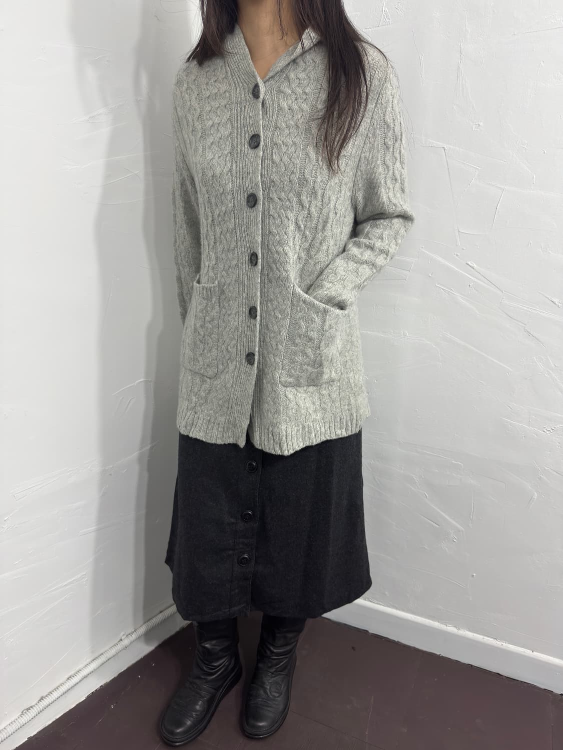 soft button knit cardigan 상품이미지3