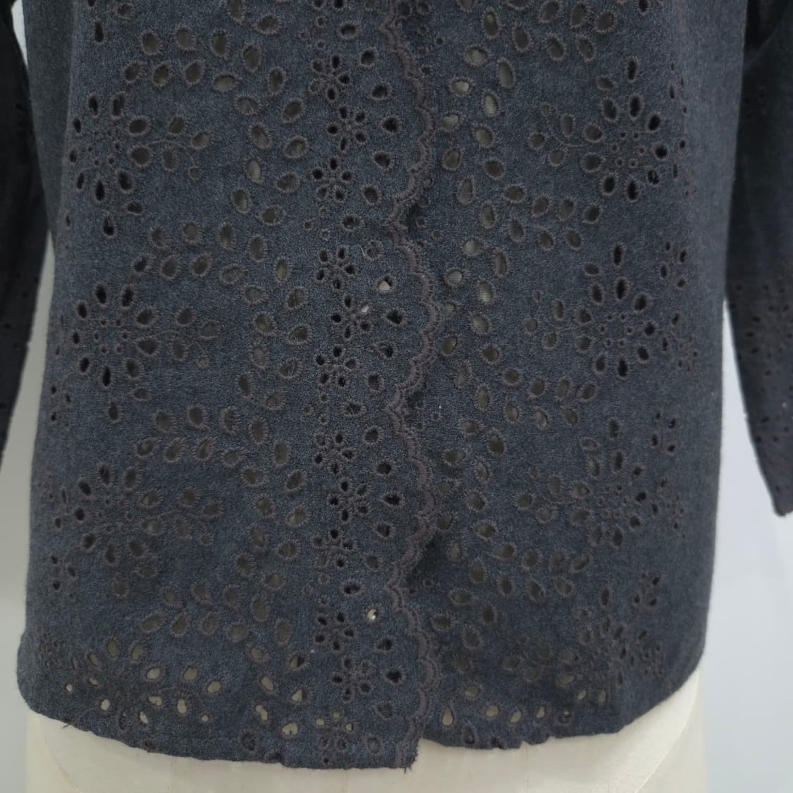 JOURNAL STANDARD 울 100 차콜그레이 펀칭 셔츠 가디건 상품이미지5