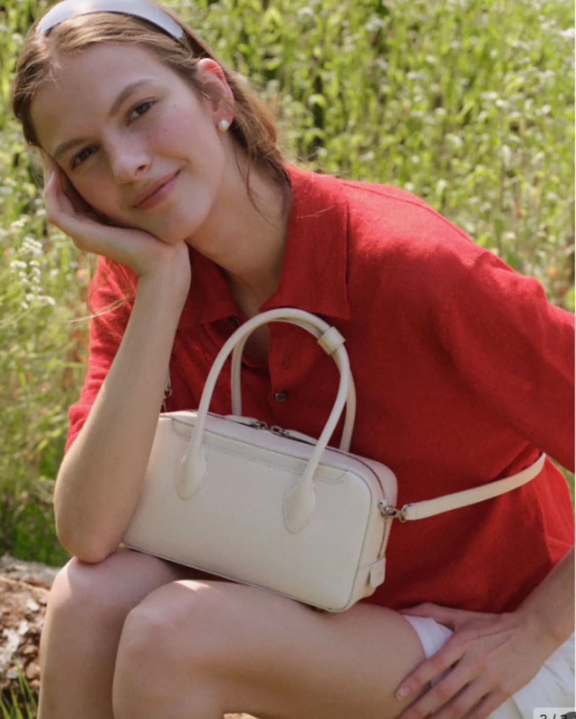 (새상품)드메리엘 볼링백 미디움+체인포함 상품이미지1