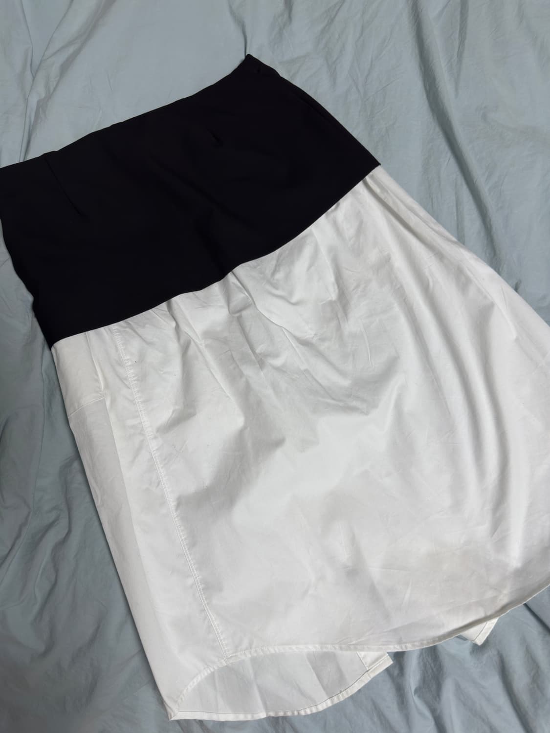 ZARA 콘트라스트 포플린 미디스커트 상품이미지2