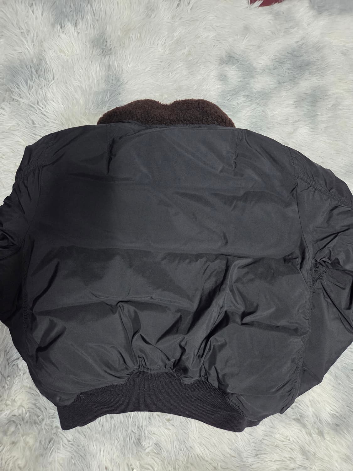 폴로 랄프로렌 블랙 봄버 구스 패딩 자켓 퍼 카라 상품이미지2