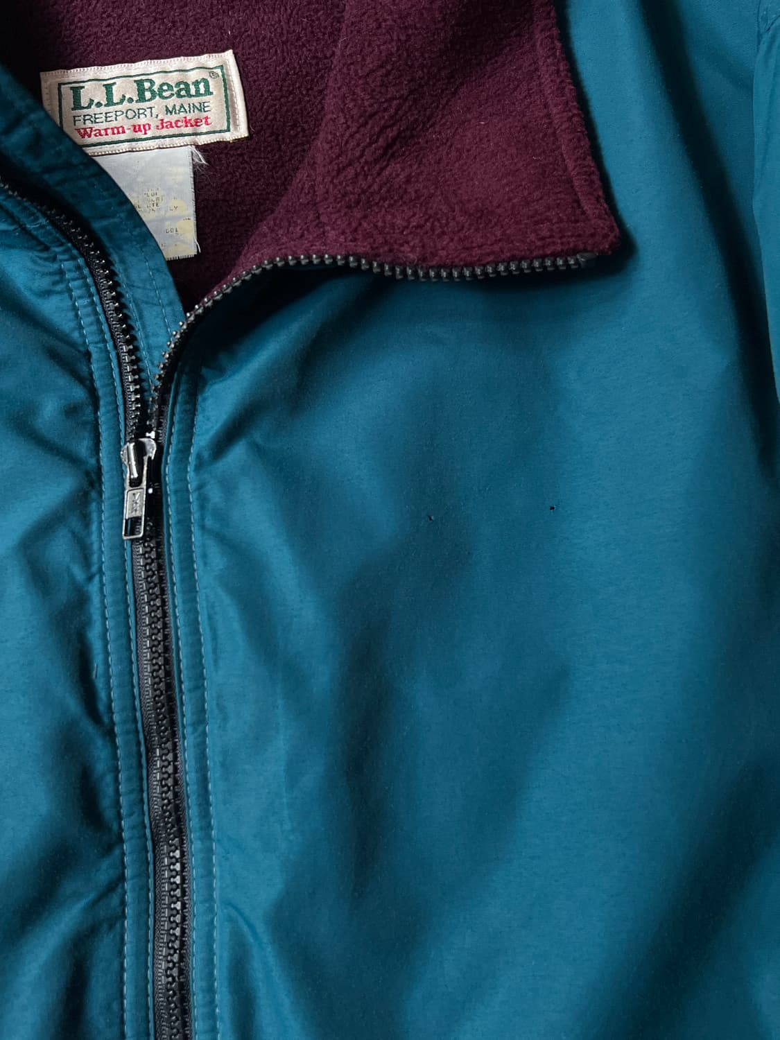 [XL]90's 엘엘빈 USA 헤리티지 플리스 웜업 자켓 상품이미지3