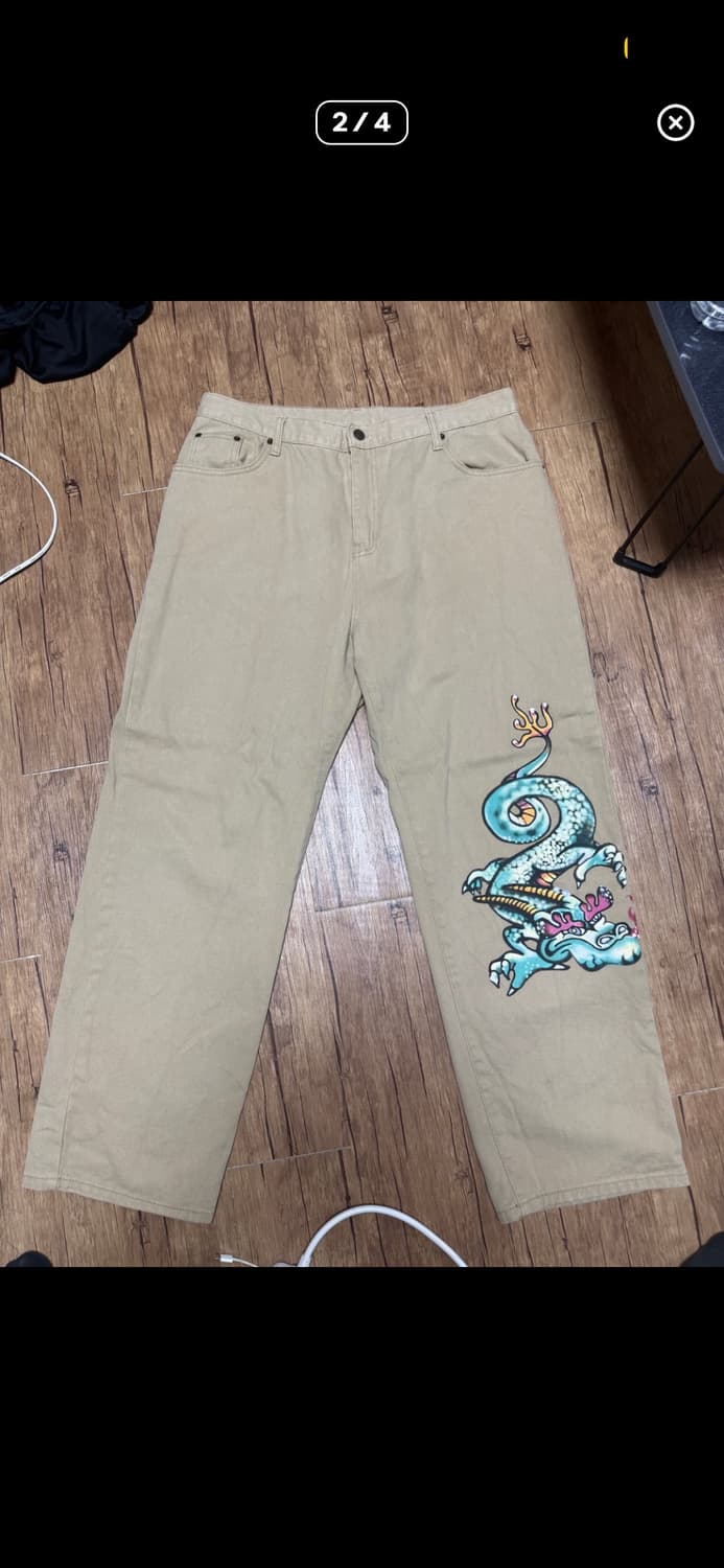 위캔더스 DRAGON DENIM PANTS (BEIGE)xl 상품이미지2