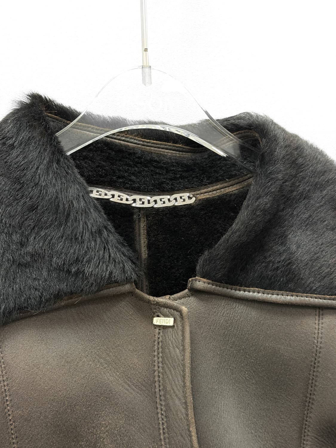 펜디 무톤 풀-랭스 시어링 코트 상품이미지7