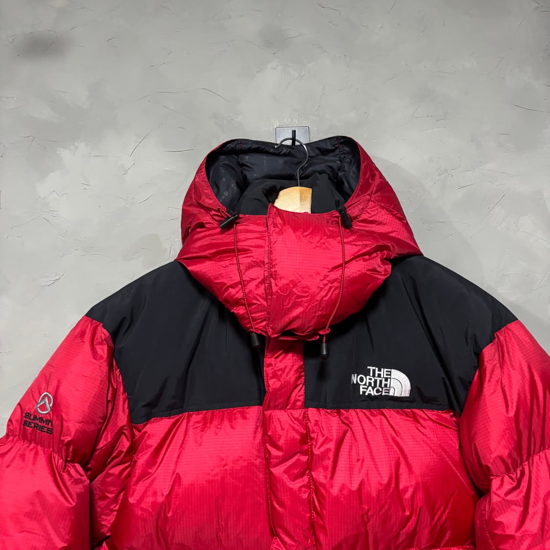 노스페이스 700 써밋시리즈 윈드스토퍼 구스다운 패딩 빨강 상품이미지2