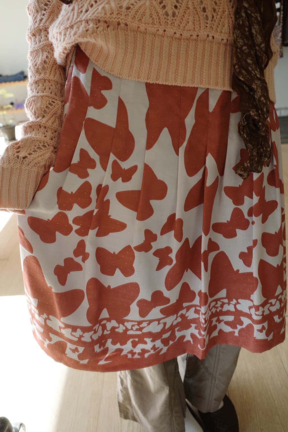 핑크 나비 스커트 상품이미지1