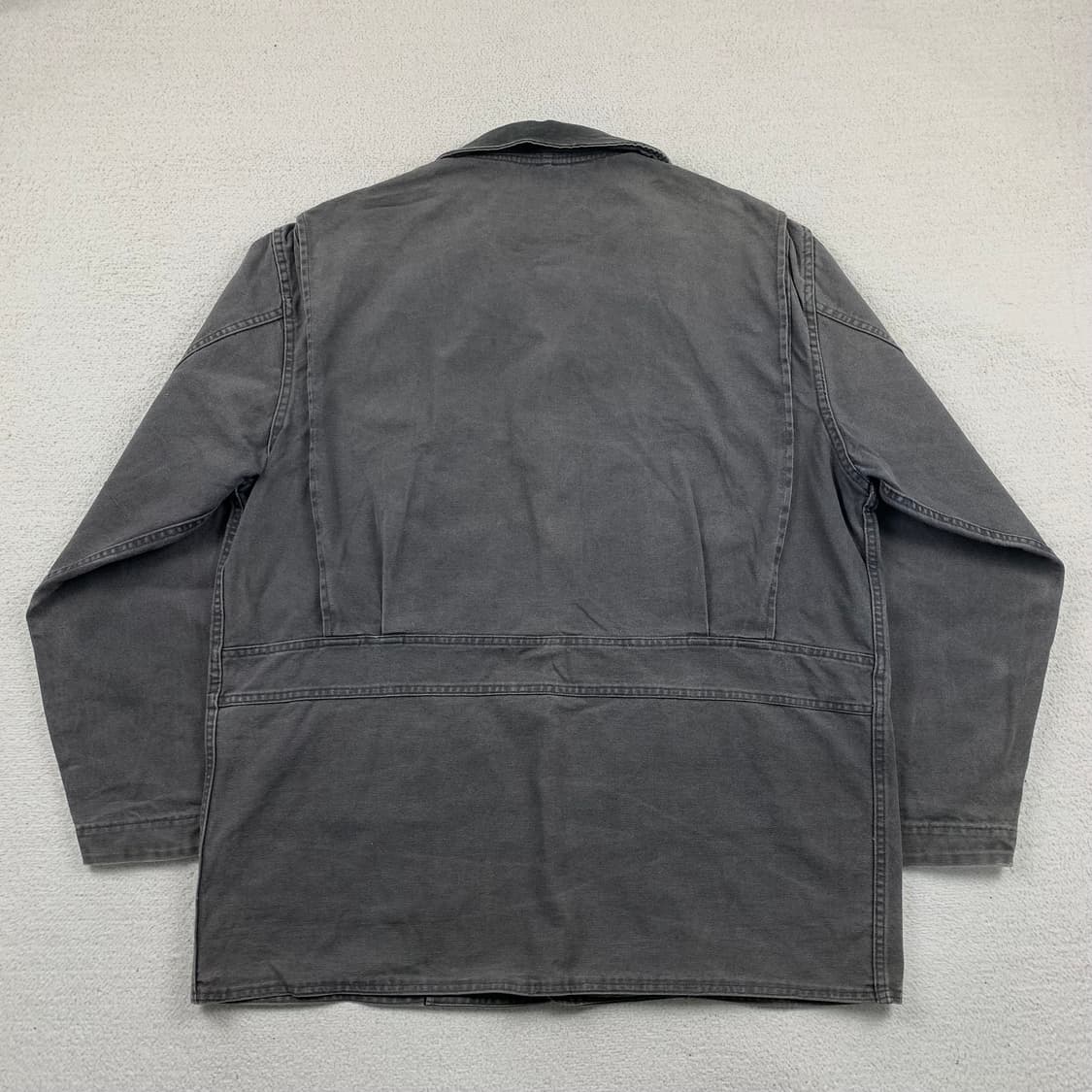 90s 울리치 레더 카라 워크 자켓 차콜 상품이미지2