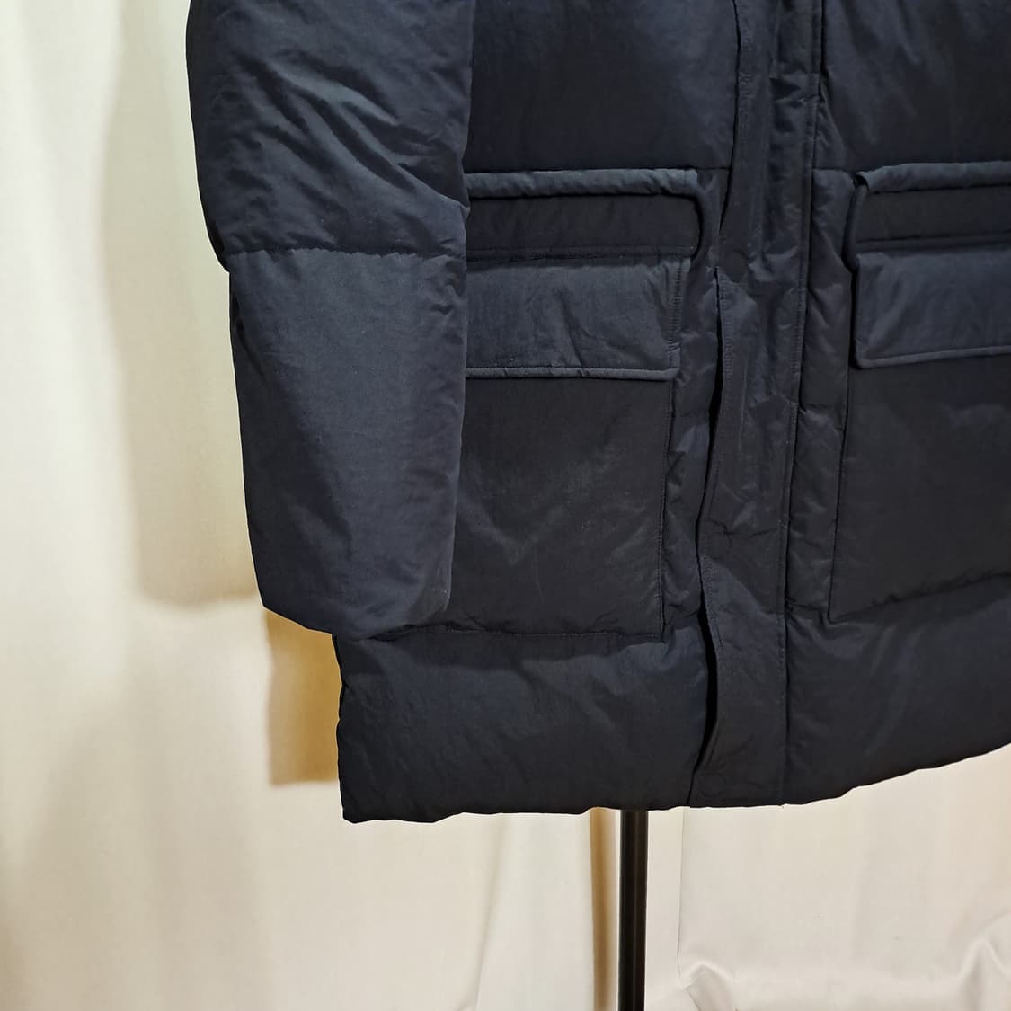 (택포) 커스텀멜로우 무스탕후드 배색 구스다운 B55 상품이미지4