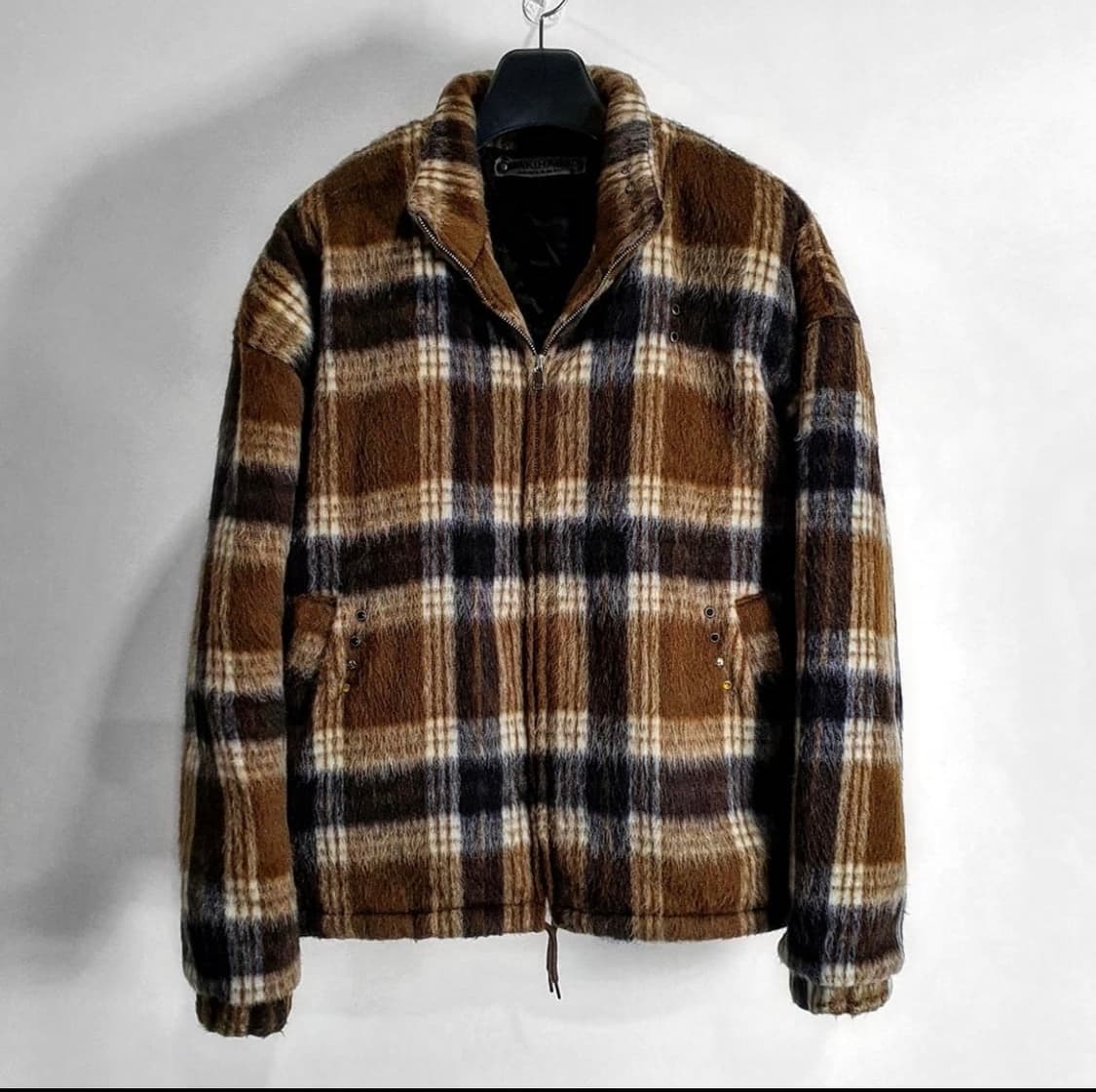 gakihara 체크 패딩 블루종 상품이미지1