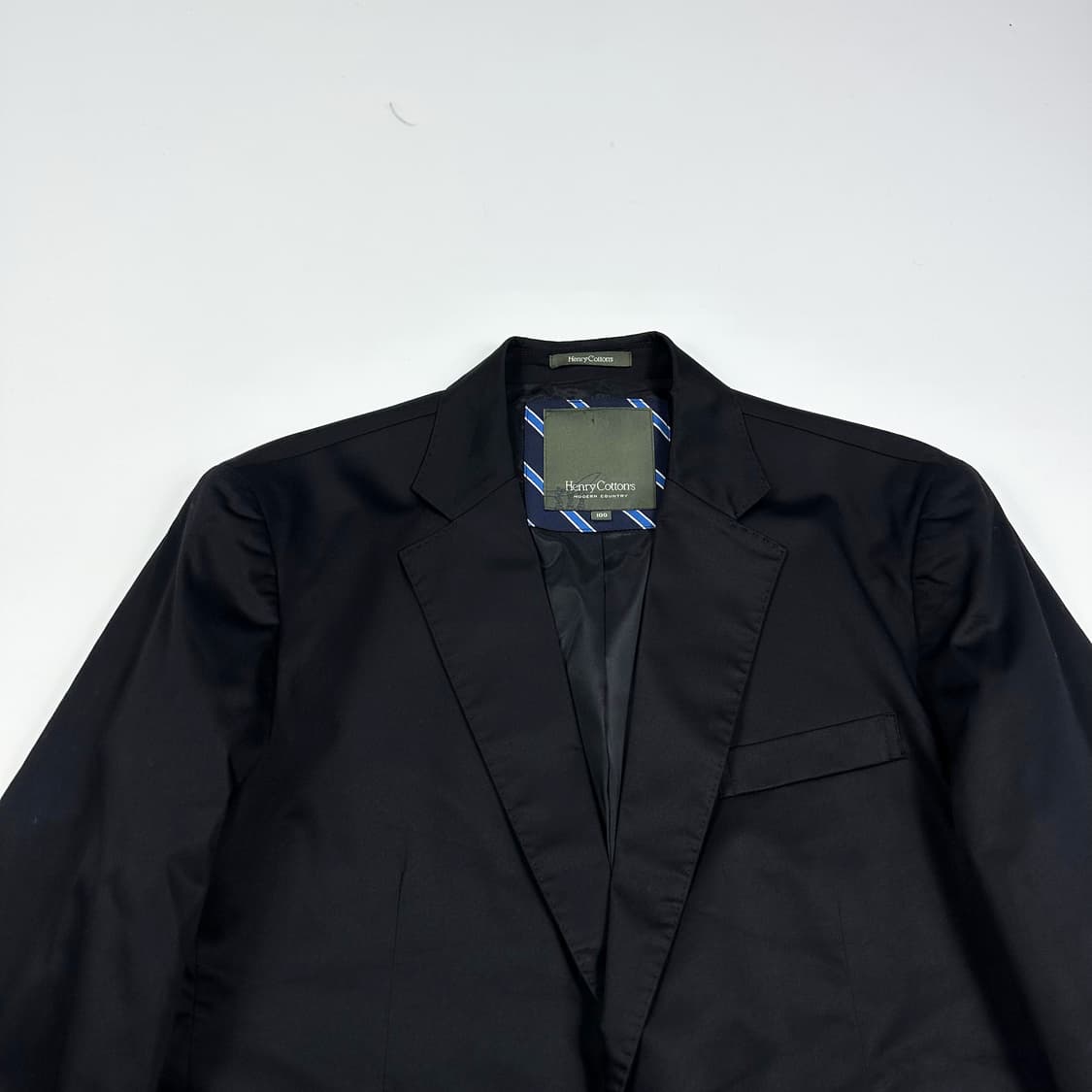 헨리코튼 클래식 투버튼 블랙 블레이저 자켓 (L) 상품이미지1