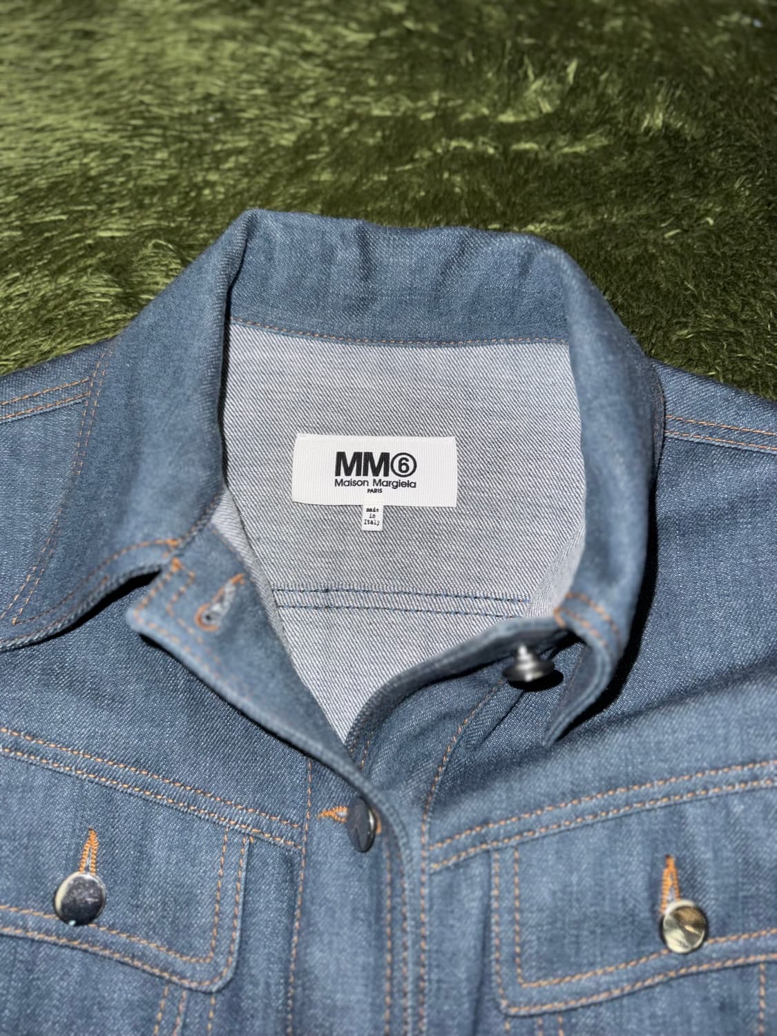 [36] MM6 메종 마르지엘라 Made in Italy 러플 데님 자켓 상품이미지4