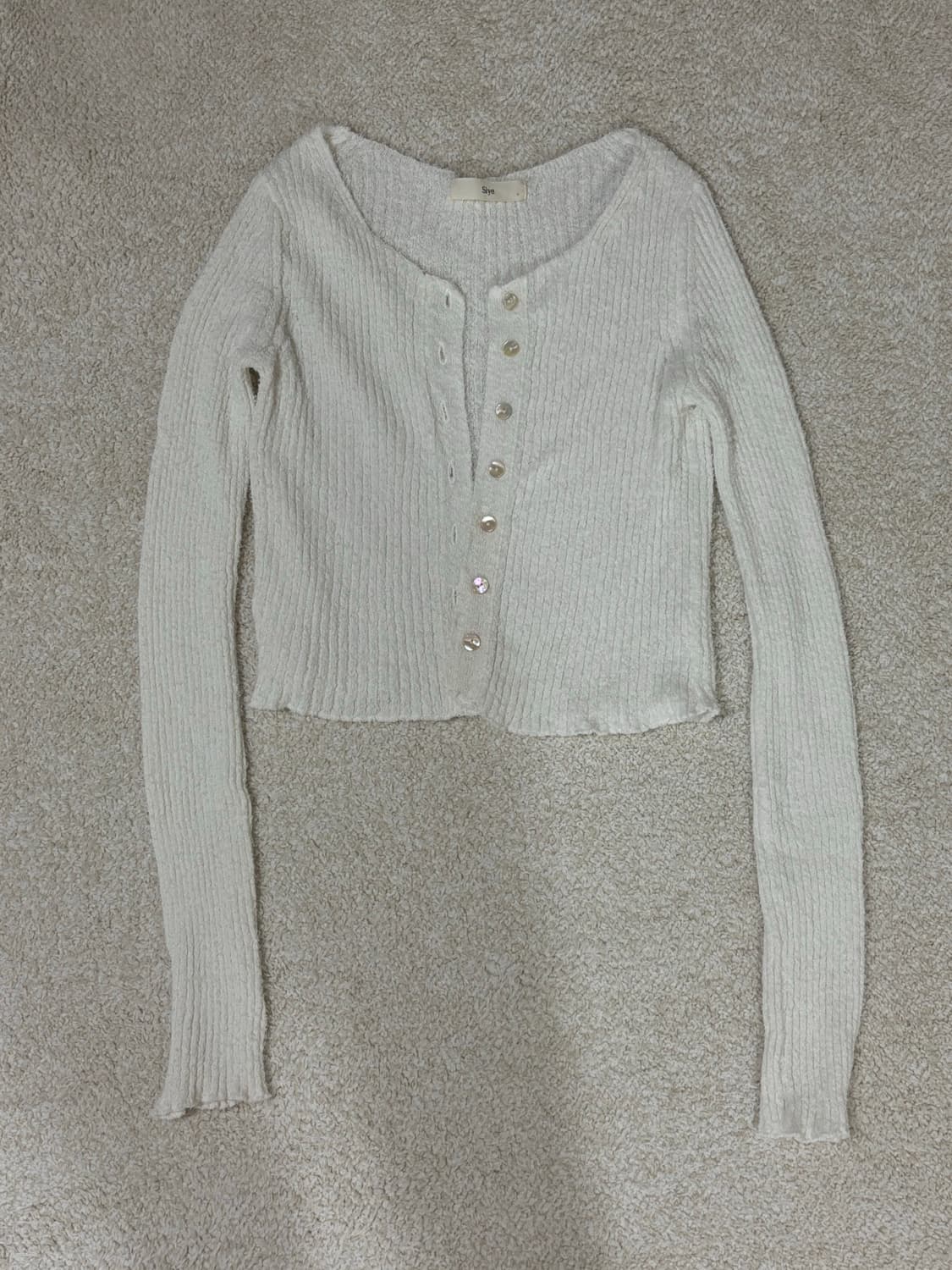 [시예 Siye] 루비 홀터넥 & 루비 가디건 세트 (화이트) 상품이미지6