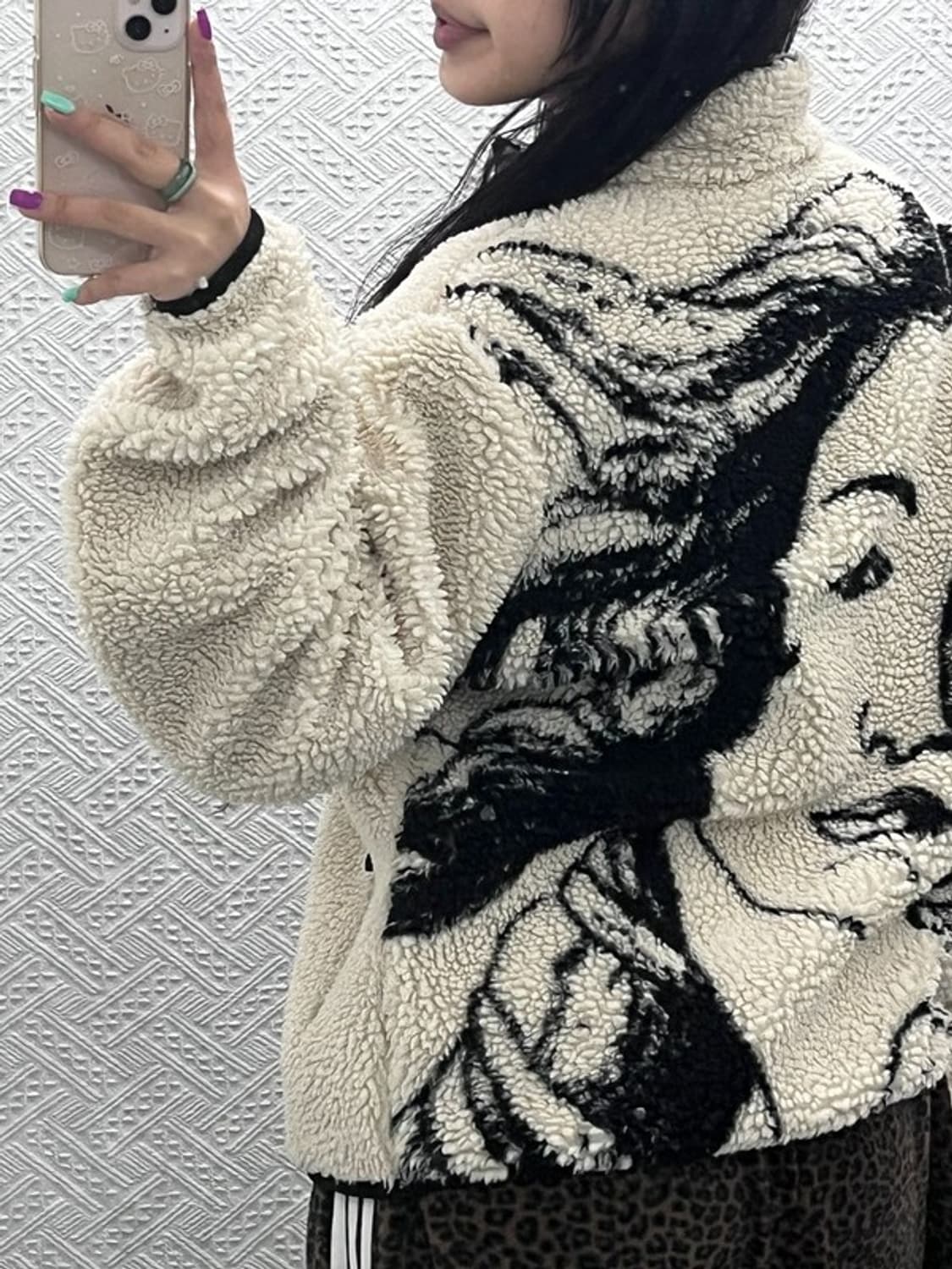 스투시 비너스 자카드 쉐르파 플리스 자켓 M C06921 상품이미지1