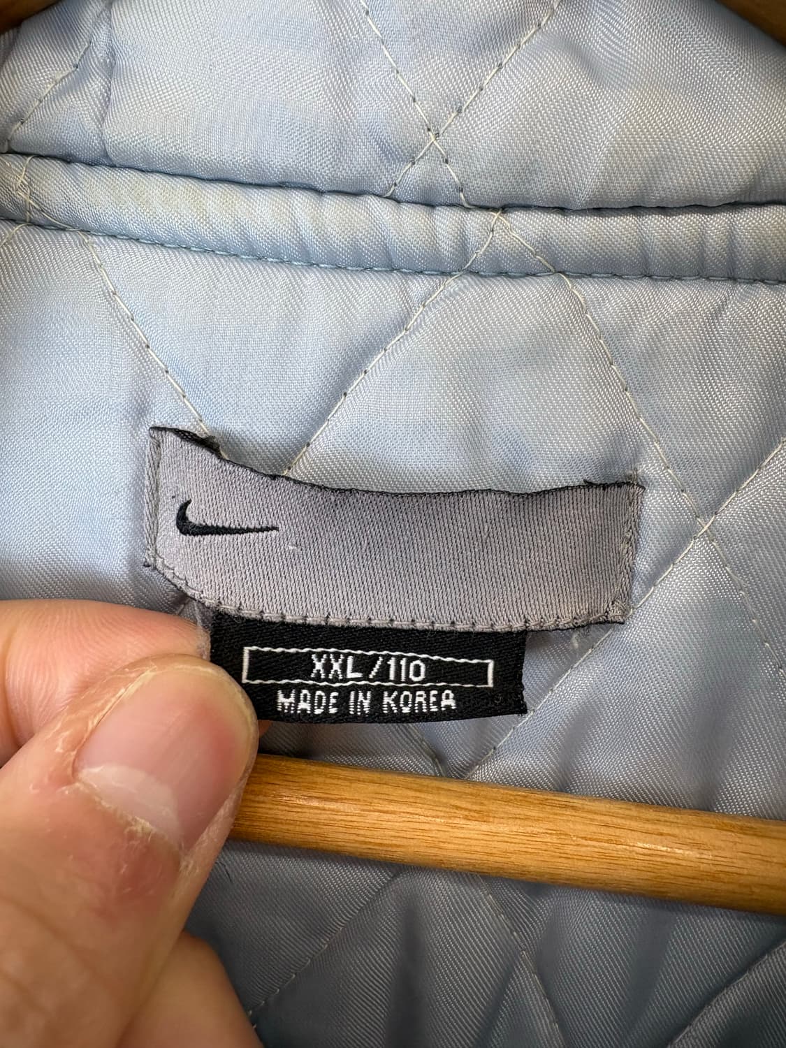 나이키 00s 올드스쿨 빅 스우시 플리스 후드자켓 하늘색 상품이미지7