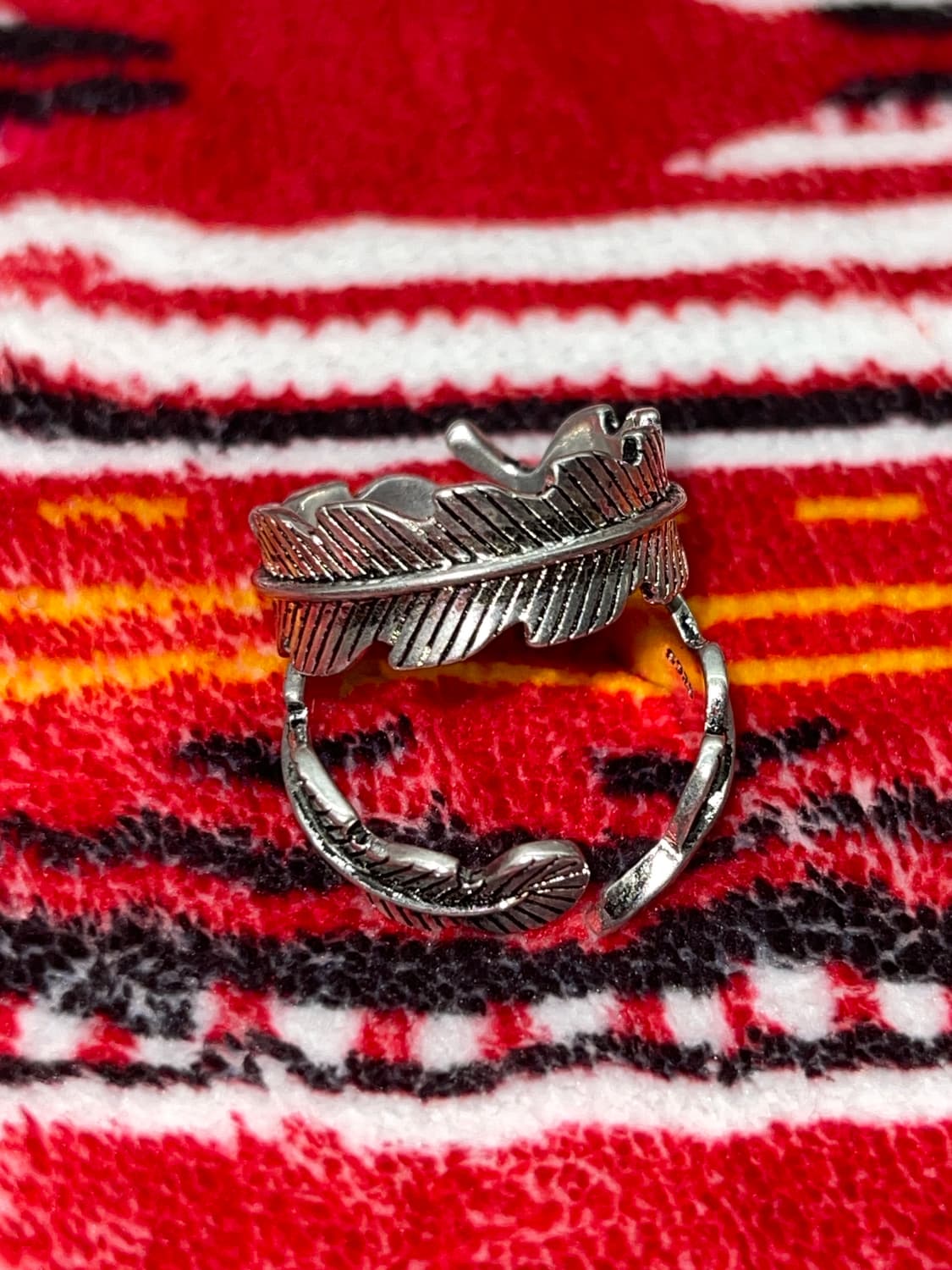 페더 아메카지 반지 남녀공용 오픈링 깃털반지 상품이미지2