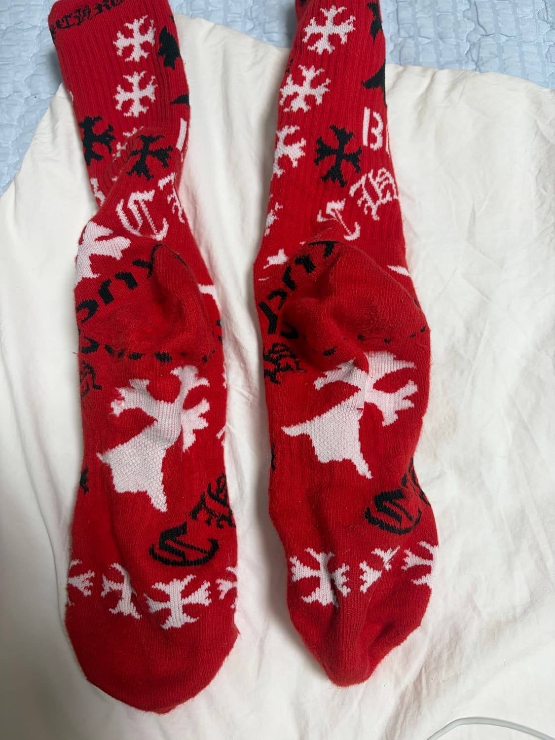 크롬하츠 스텐실 양말 레드 size M 상품이미지3