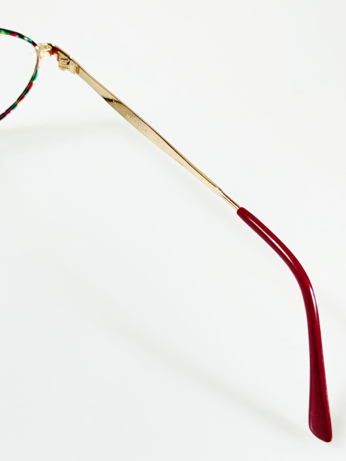 90s 독일제 MEITZLER 레드 골드 슬림 오벌 빈티지 안경 상품이미지6