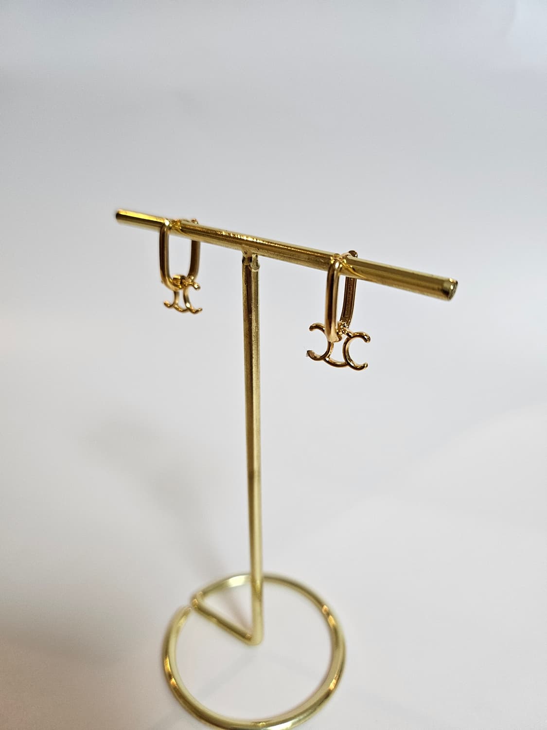 셀린느 트리오페  사각 원터치 귀걸이 금장 상품이미지4