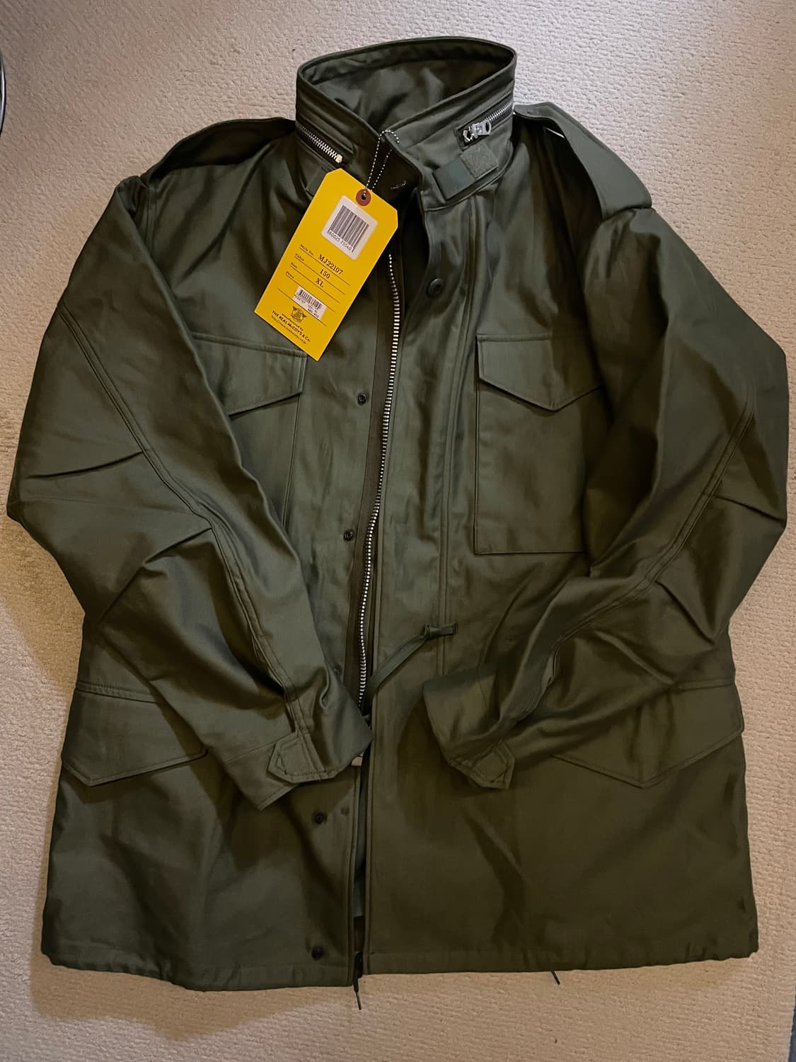 2023리얼맥코이 m65 field jacket XL 후루츠패밀리