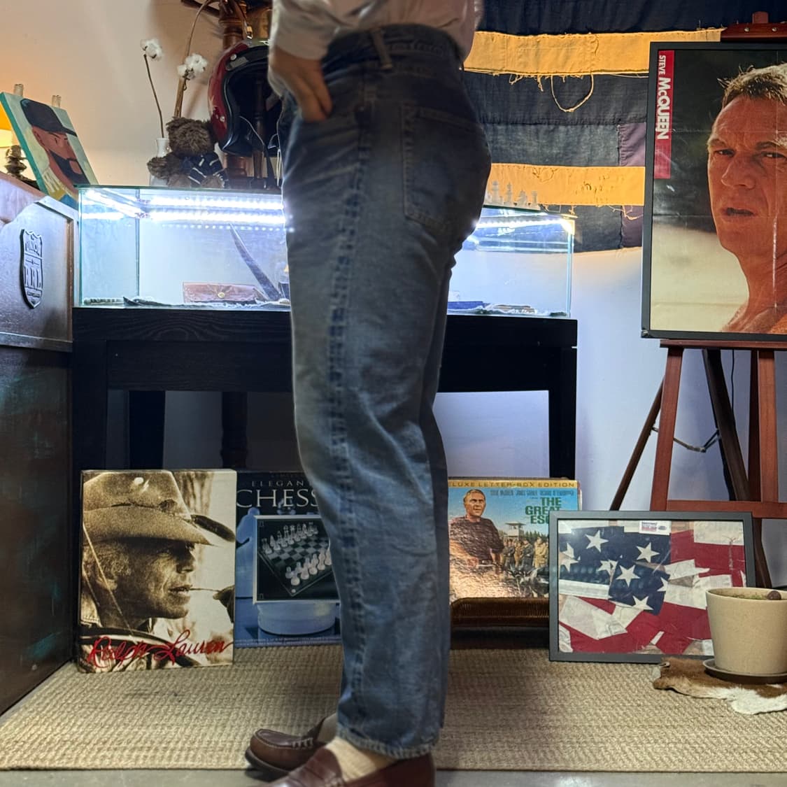 웨어하우스 Lot 세컨핸드 1101 유즈드 워시 미디움 인디고 34 상품이미지8