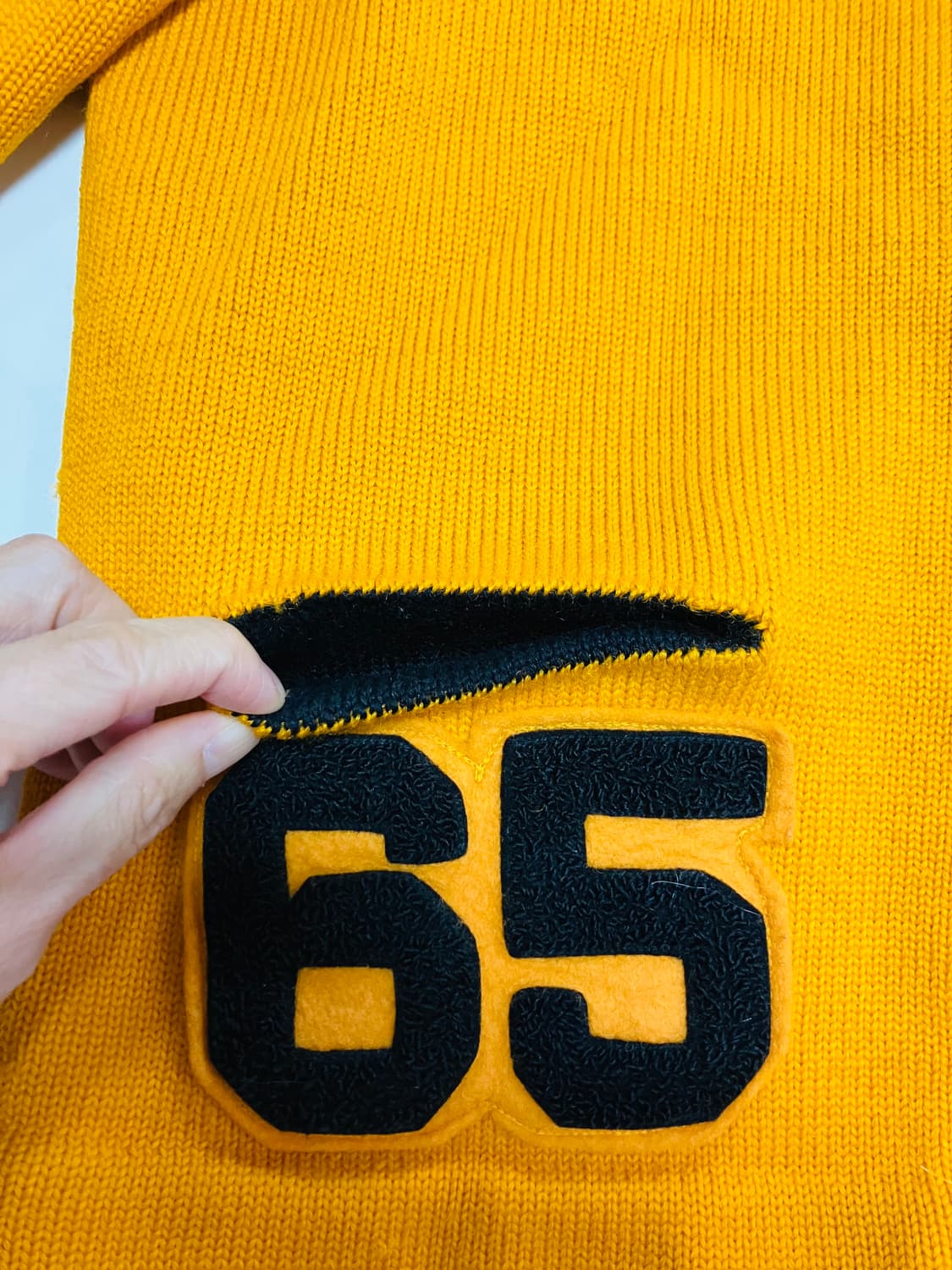 빈티지 캠퍼스 바시티 울 가디건 패치 스트라이프 상품이미지7