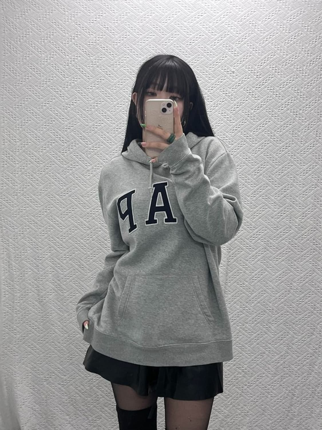 갭 올드스쿨 빈티지 캐주얼 레트로 빅로고 약기모 후드티 L C09130 상품이미지2