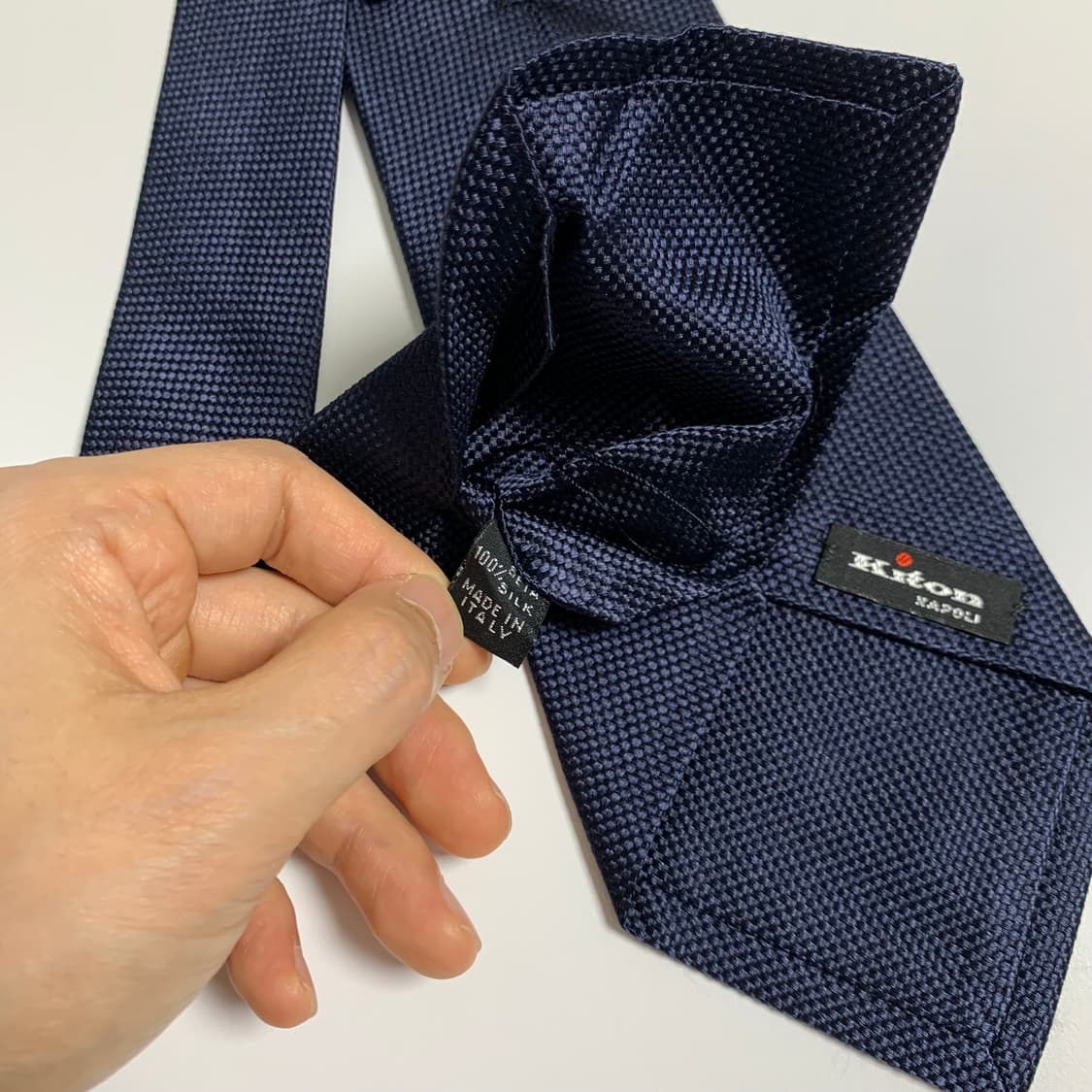키톤(Kiton) 네이비 실크 명품넥타이 자카드 A+등급 상품이미지8