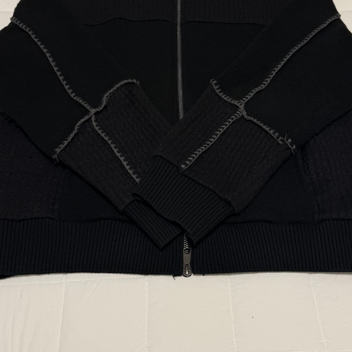 이티씨이 스모킹 니트 집업 상품이미지2