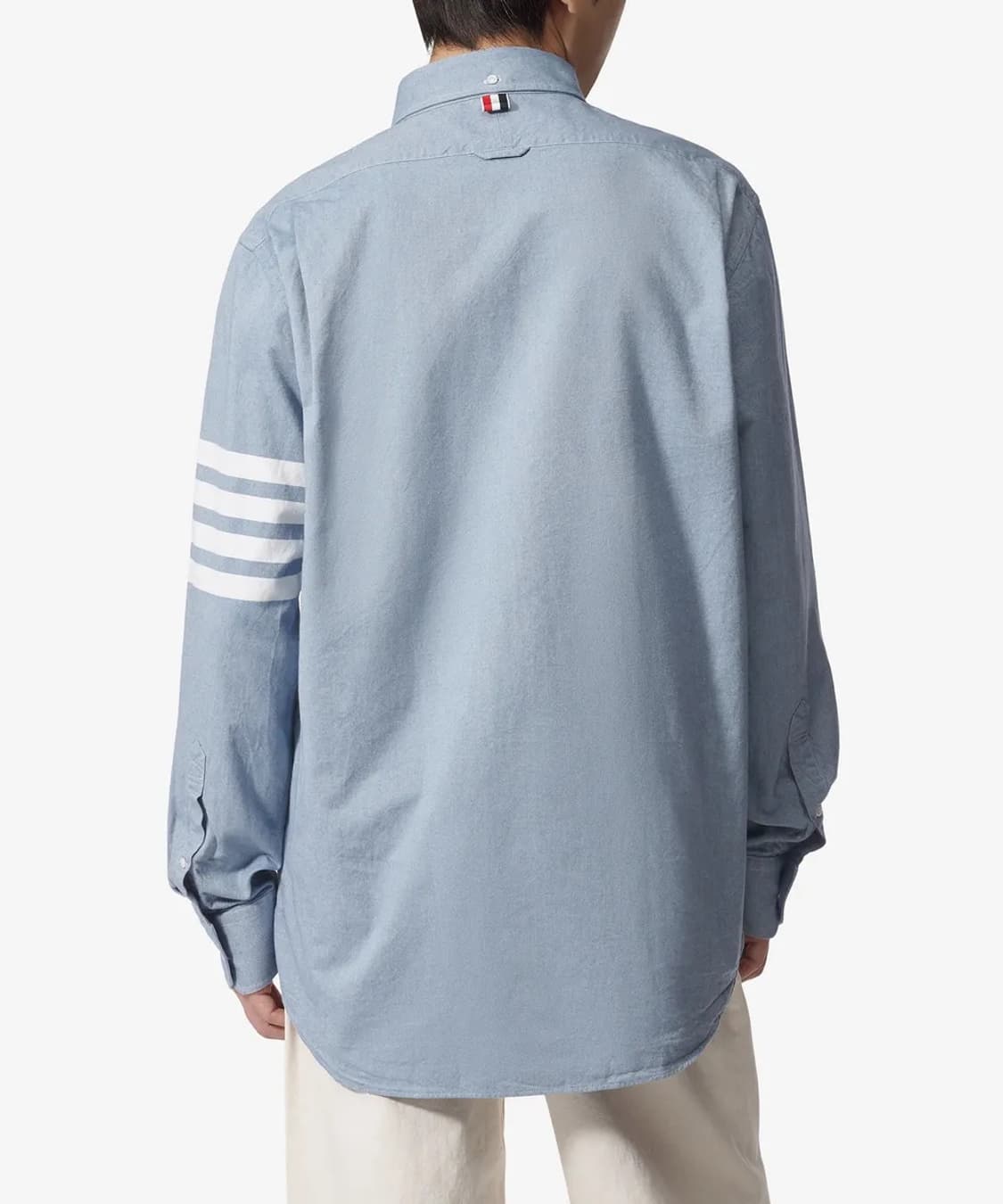 (A+/5) / 톰브라운 솔리드 플란넬 사선완장 셔츠 스카이 상품이미지10