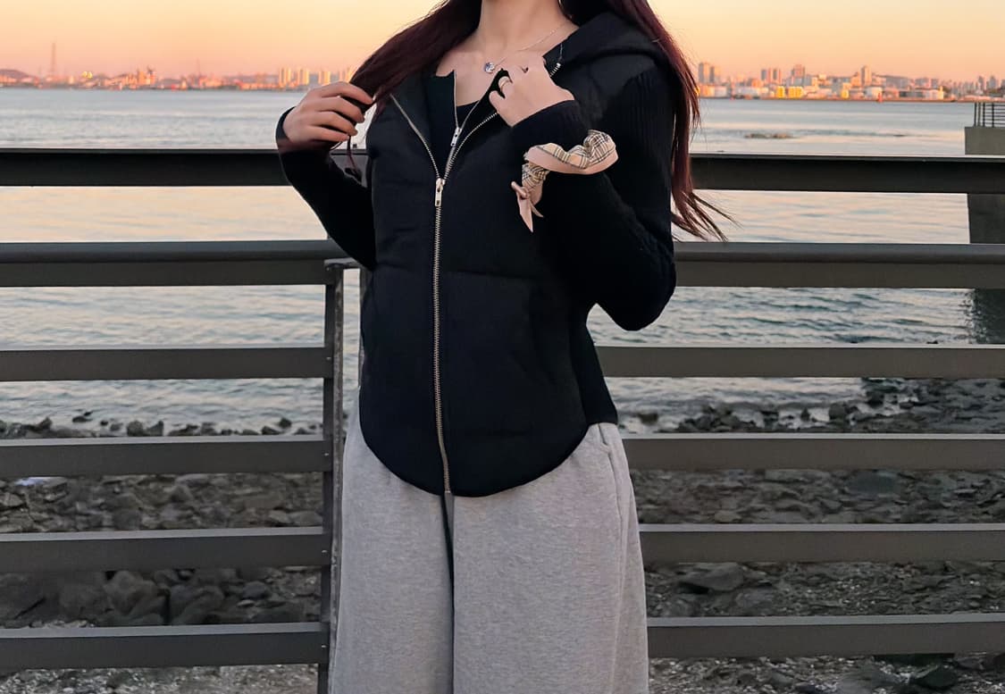 투웨이 하이브리드 여성 니트패딩(s) 상품이미지7