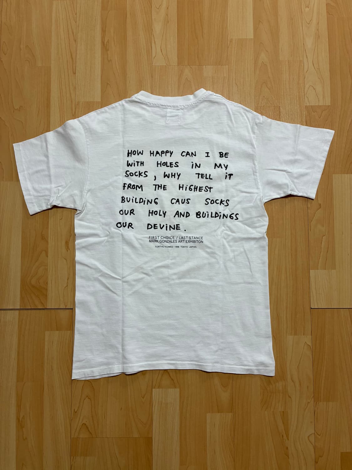 마크곤잘레스 1998 도쿄 첫 개인 아트 전시회 티셔츠 M사이즈 상품이미지3