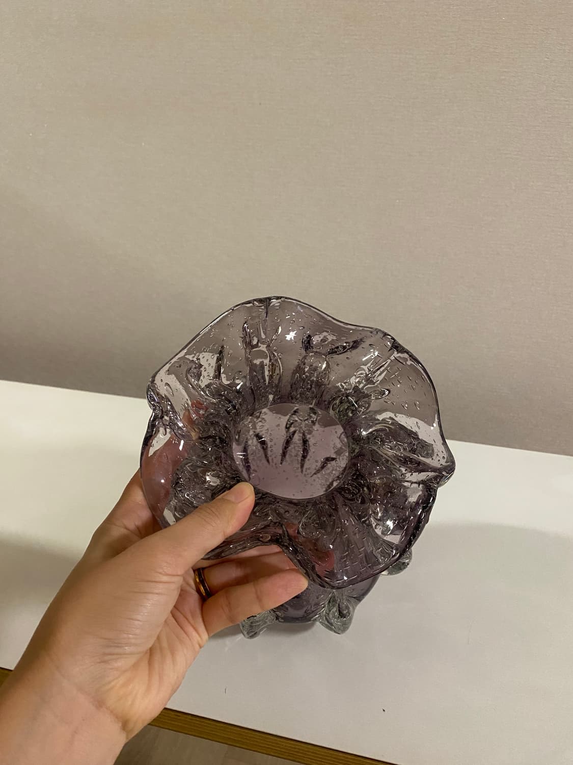 퍼플 빈티지 유리공예 핸드메이드 화병 상품이미지6