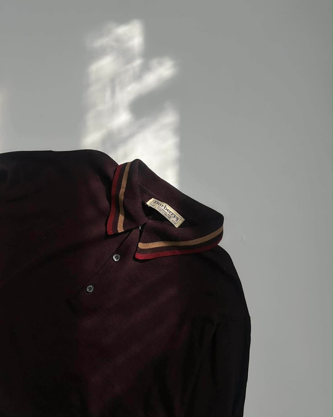 [100] 버버리 잉글랜드 버건디 울 폴로 니트 상품이미지6
