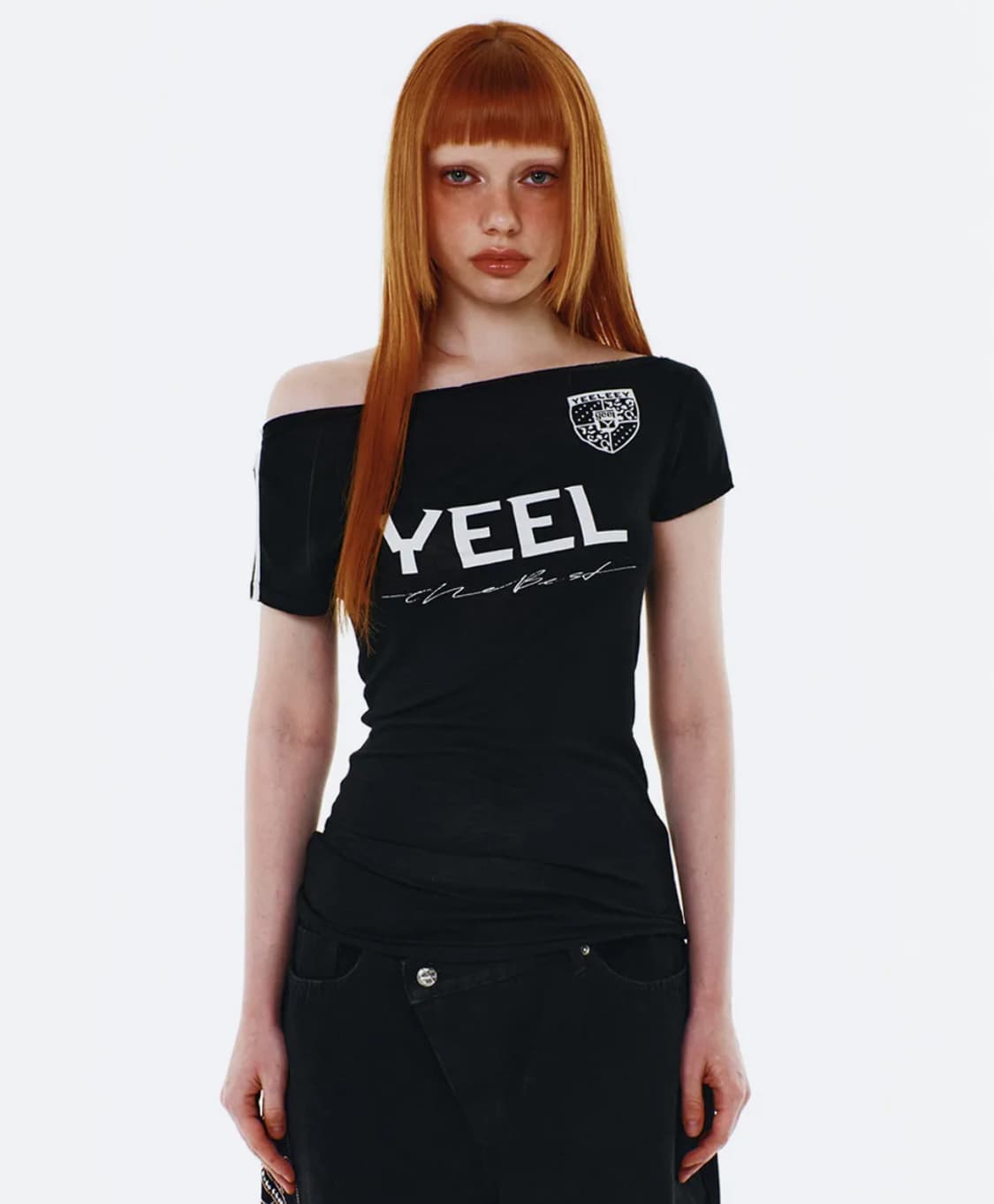 YEEL RACING ASYMMETRIC T-SHIRT BLACK 상품이미지1